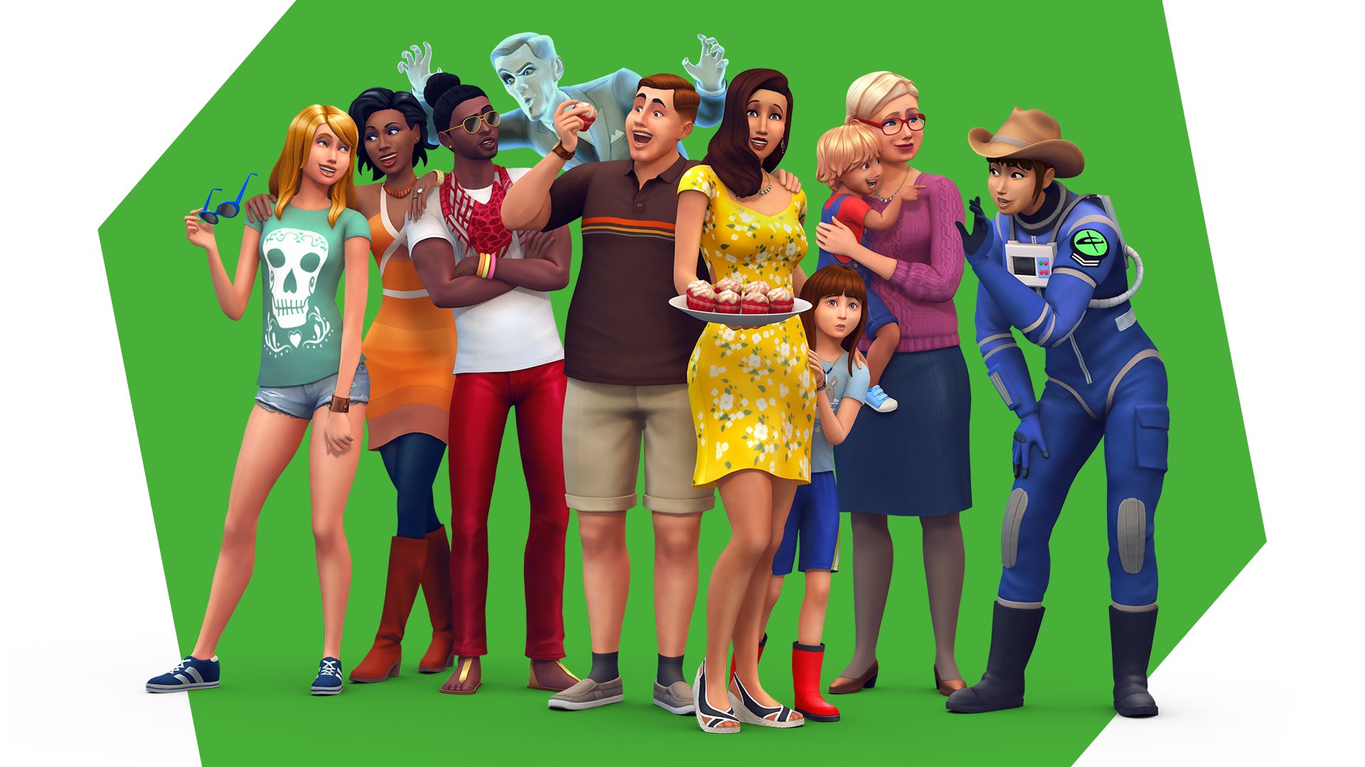 Personagens do The Sims 4, com diferentes estilos e histórias